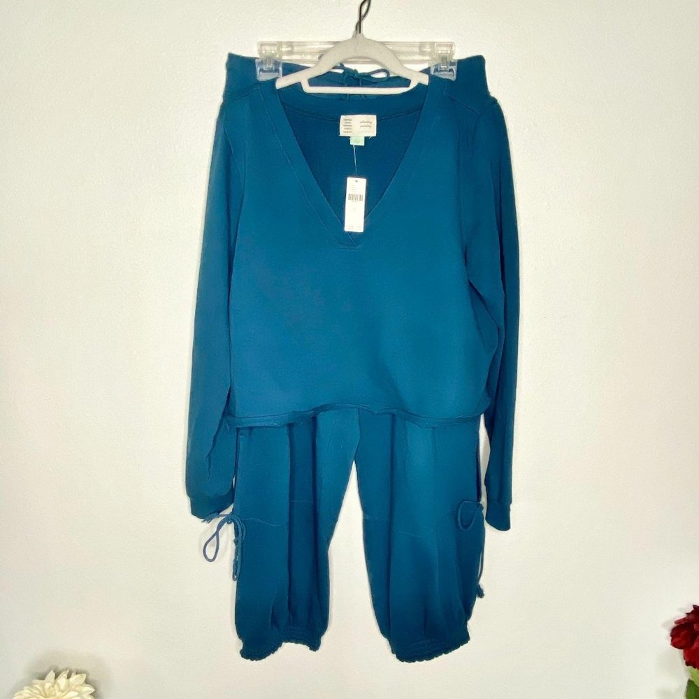 NWT Anthropologie Saturday Sunday Teal Lounge Set